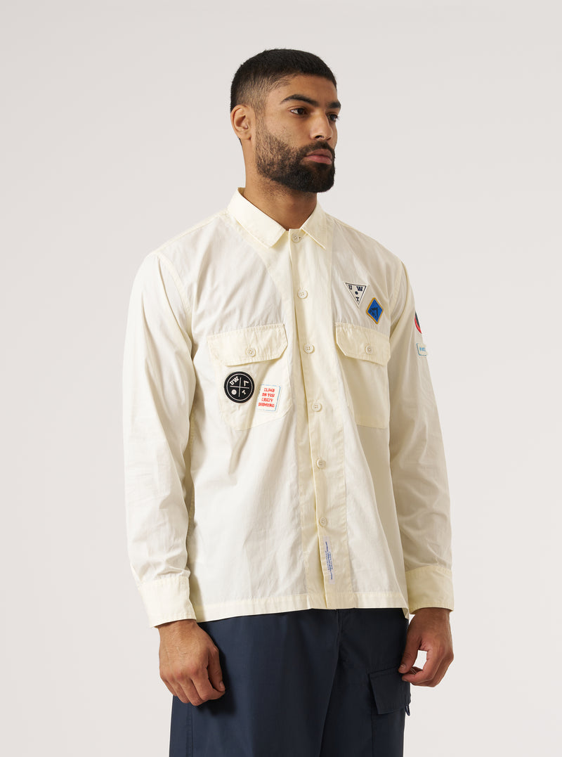 Topologie x Universal Works Ecru Broadcloth Utility Shirt