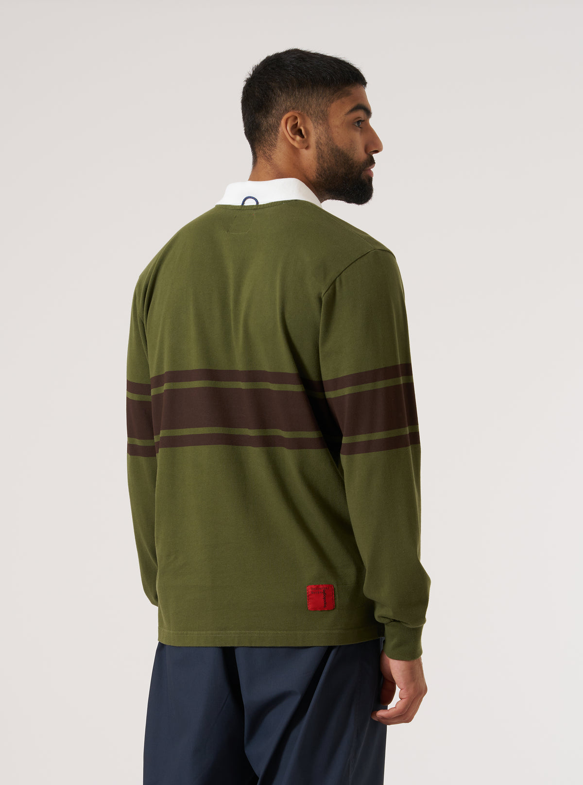 Topologie x Universal Works Olive/Brown MW Organic Cotton Rugby Shirt