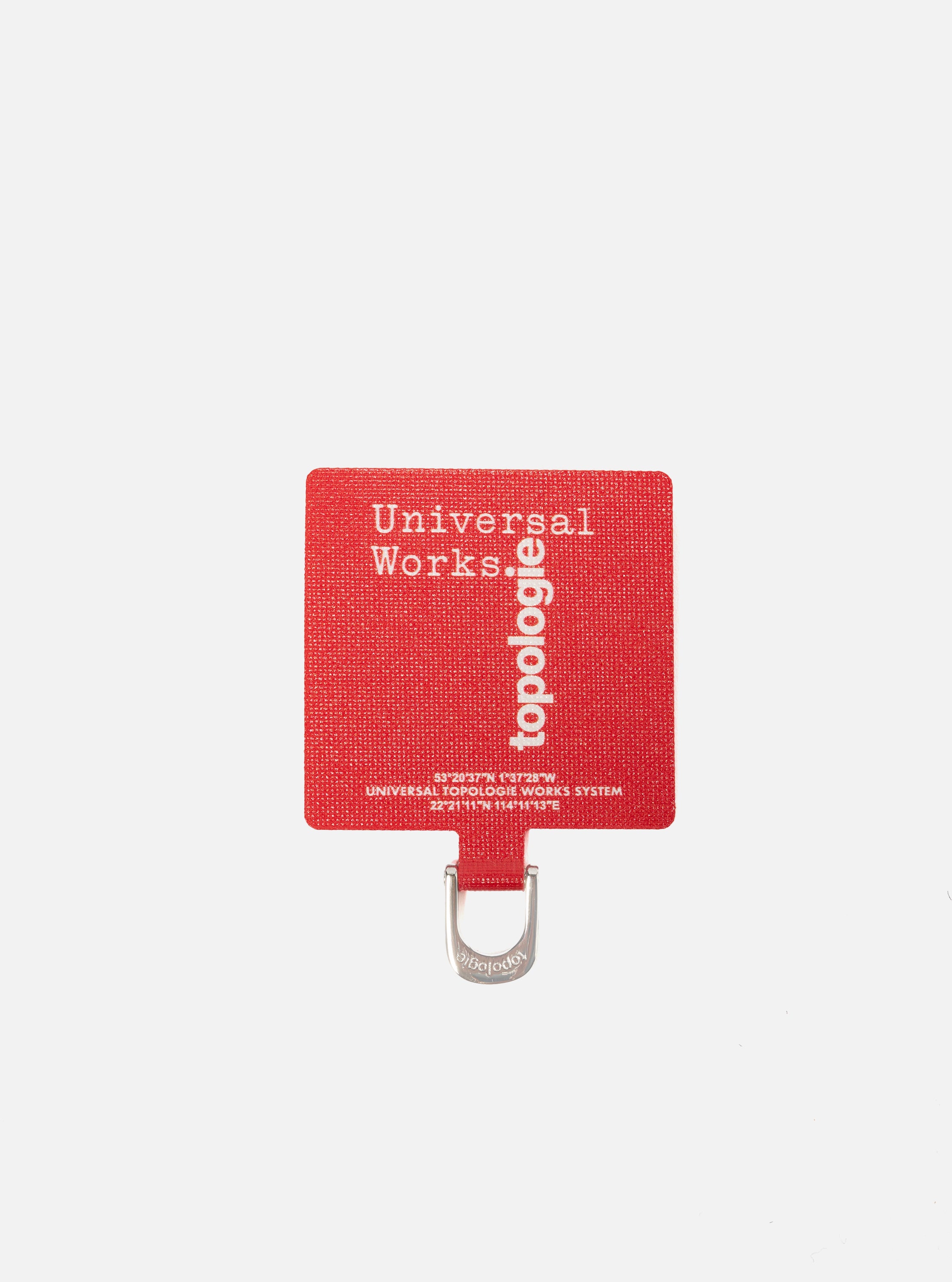 Topologie x Universal Works Red UW Tech Phone Strap Adapter