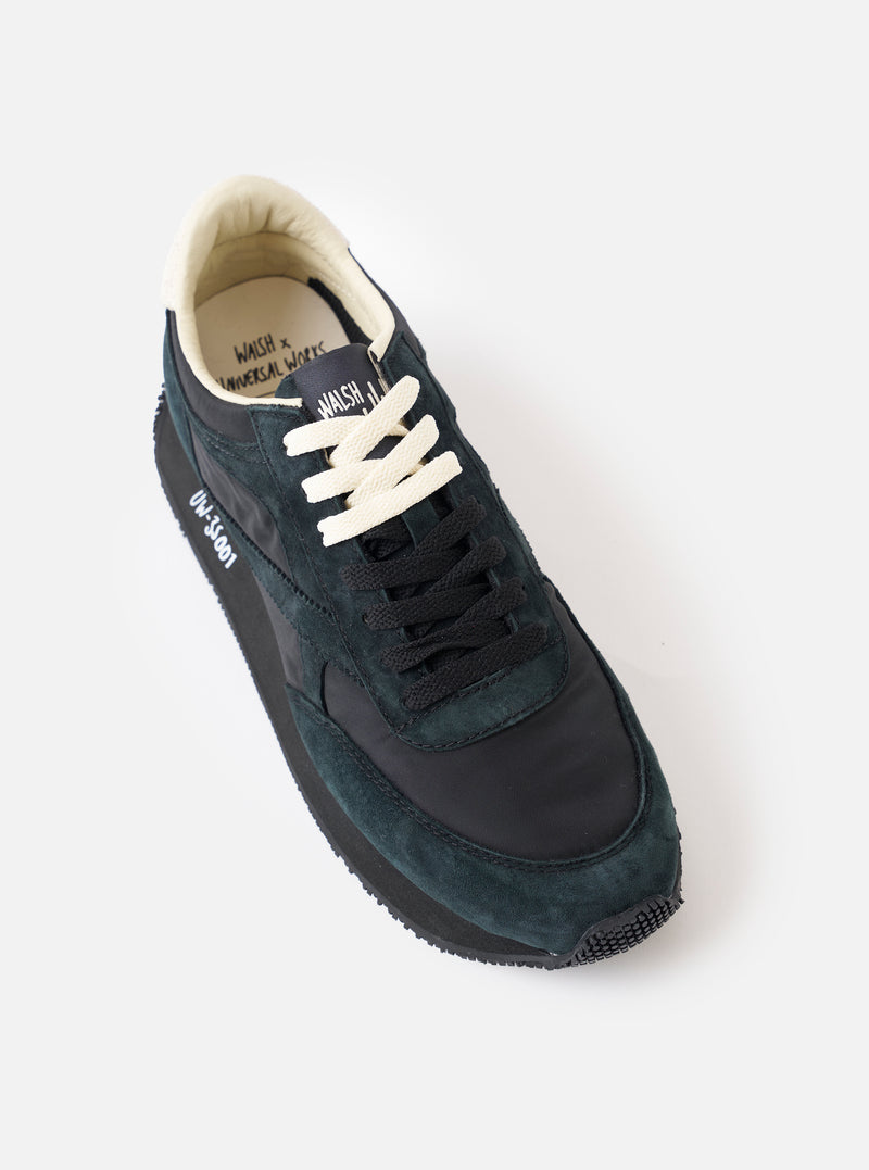 Walsh x Universal Works Tornado in Black Leather/Canvas
