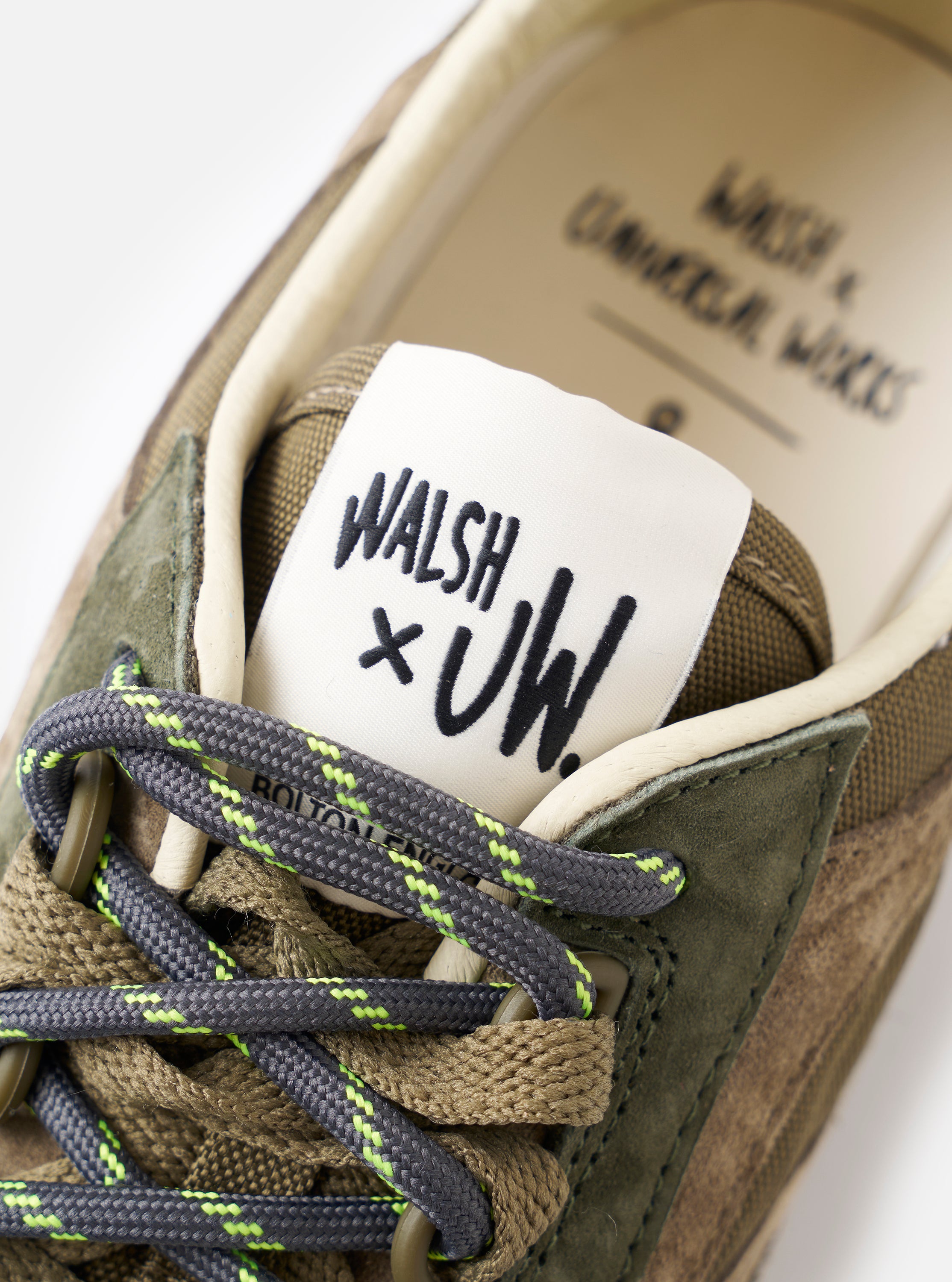 Walsh x Universal Works Ensign in Green Leather/Canvas