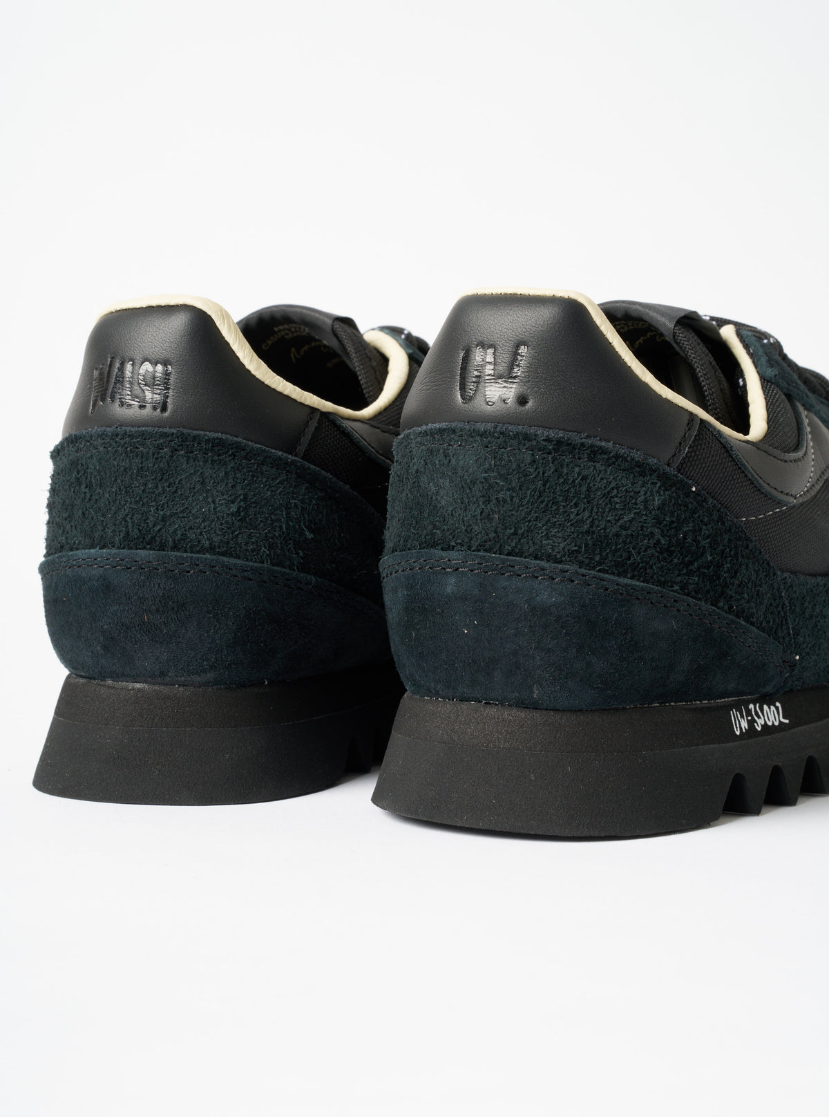 Walsh x Universal Works Ensign in Black Leather/Canvas