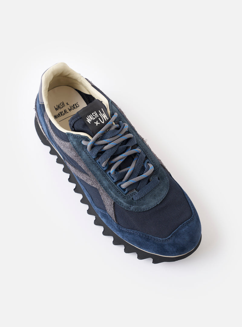 Walsh x Universal Works Ensign in Navy Leather/Canvas