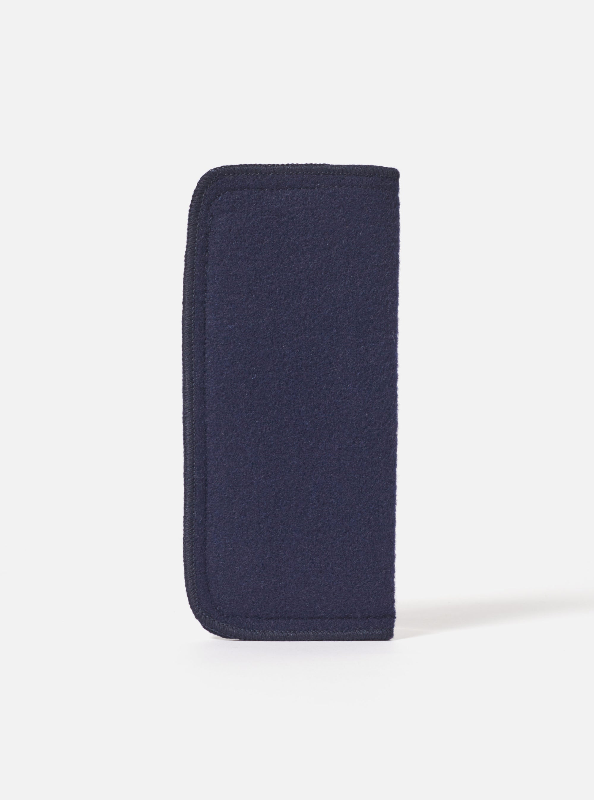 Navy Melton Large Glasses Case