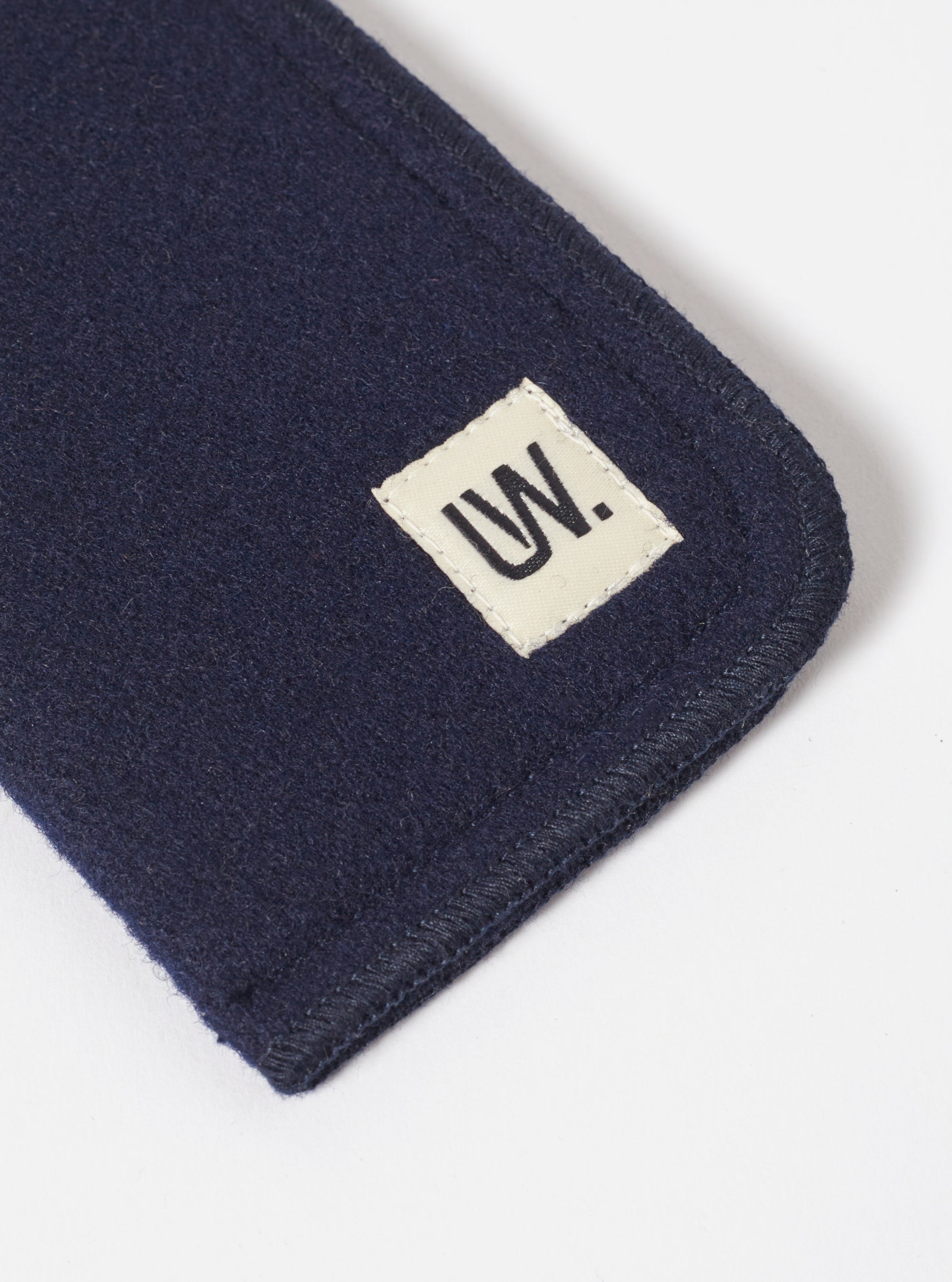Navy Melton Large Glasses Case