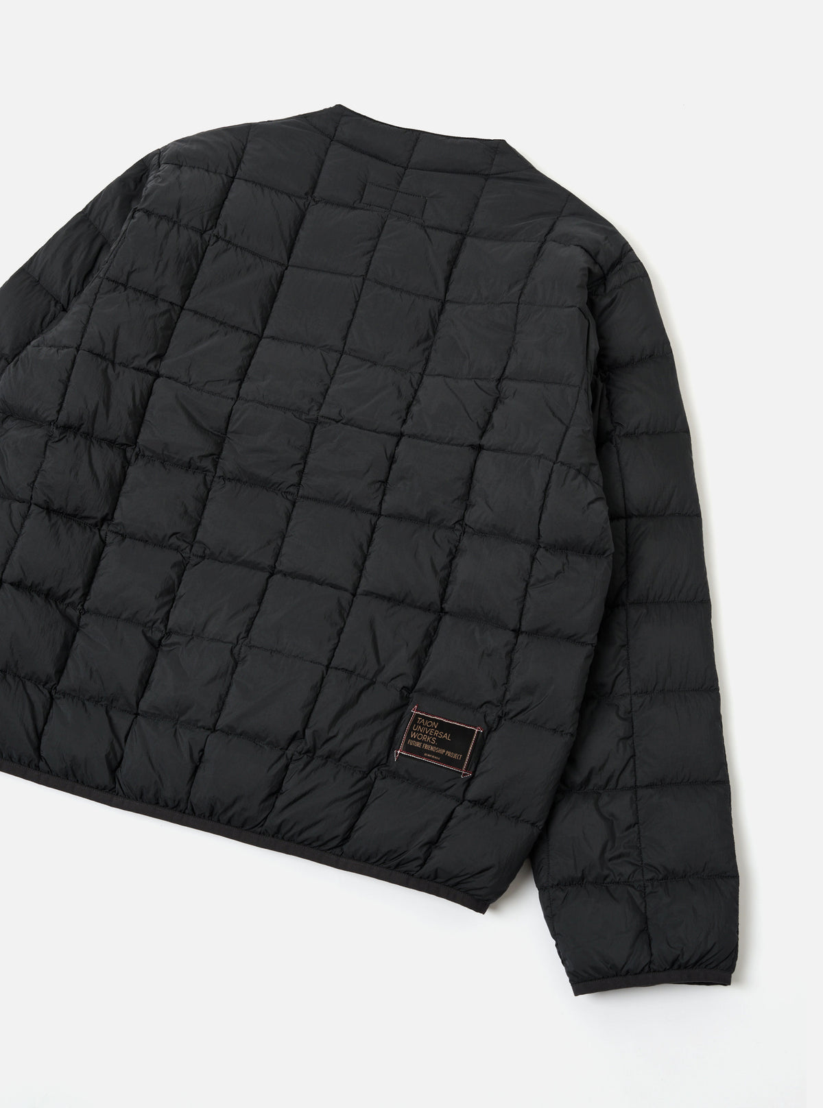 TAION x Universal Works Black Nylon Soft Shell Down Cardigan