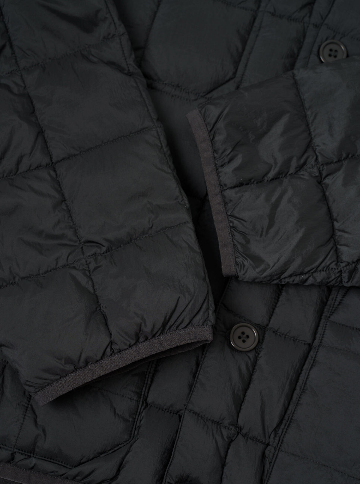 TAION x Universal Works Black Nylon Soft Shell Down Cardigan