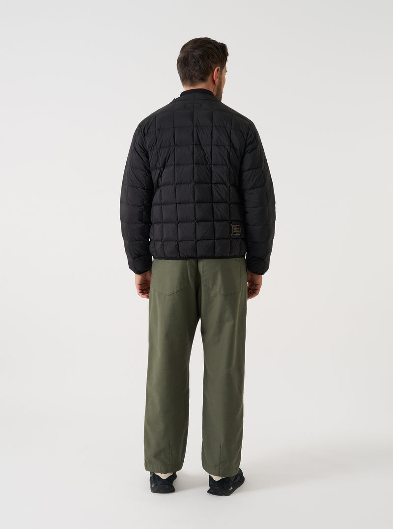 TAION x Universal Works Black Nylon Soft Shell Down Cardigan