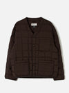 TAION x Universal Works Brown Nylon Soft Shell Down Cardigan