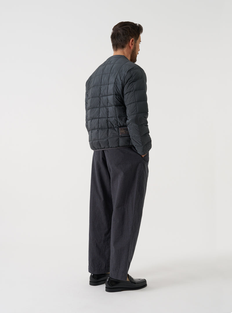 TAION x Universal Works Charcoal Nylon Soft Shell Down Cardigan