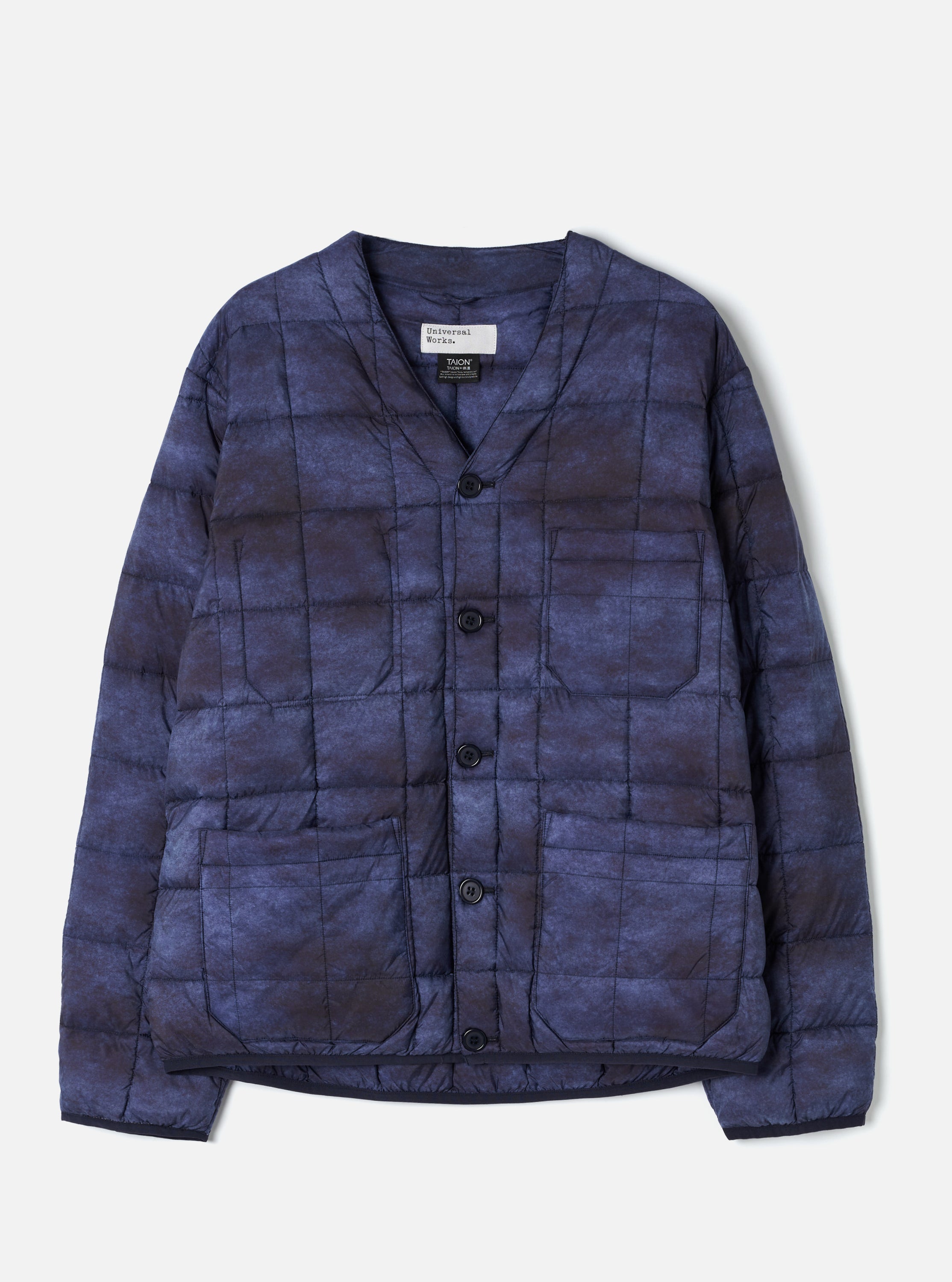 Men's Cloud Camo Nylon Soft Shell Down Cardigan – Universal Works