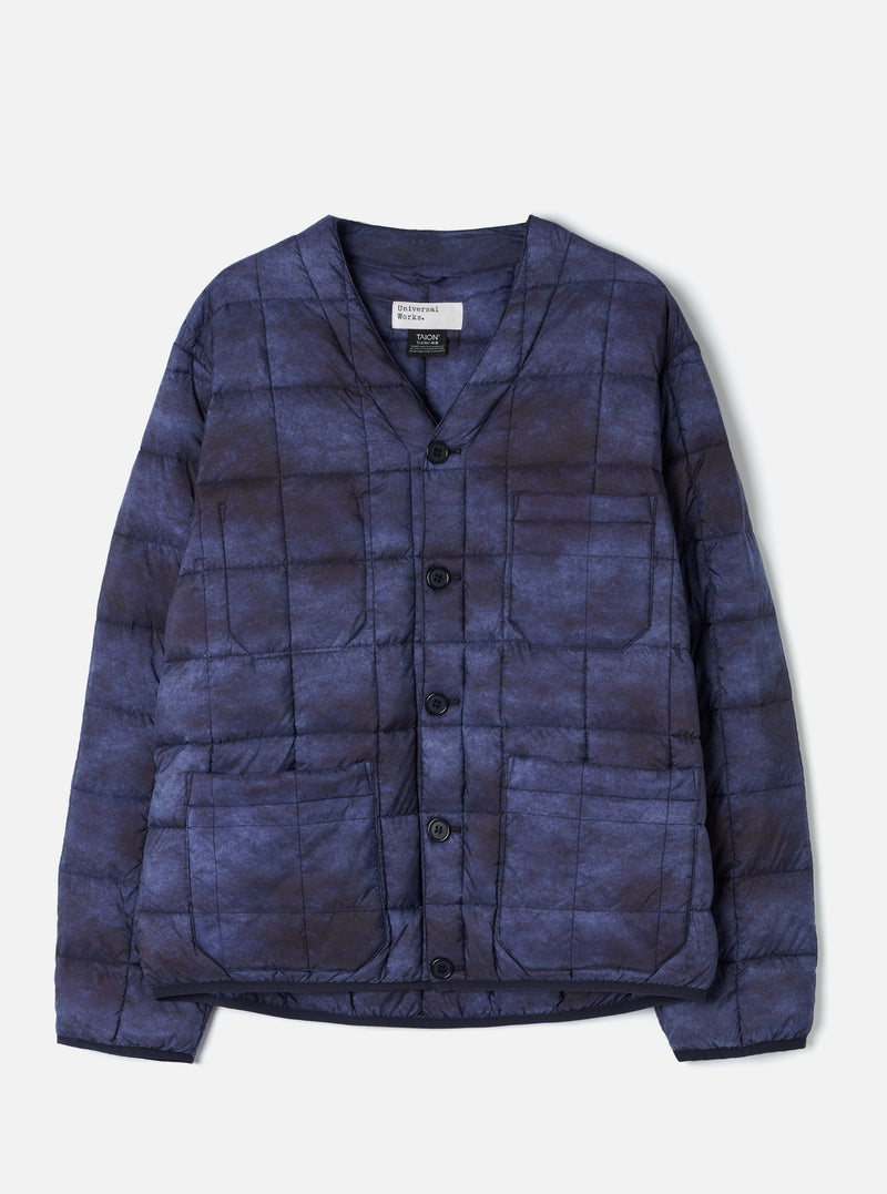 TAION x Universal Works Cloud Camo Nylon Soft Shell Down Cardigan