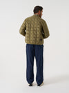 TAION x Universal Works Green Nylon Soft Shell Down Cardigan
