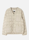 TAION x Universal Works Ice Grey Nylon Soft Shell Down Cardigan