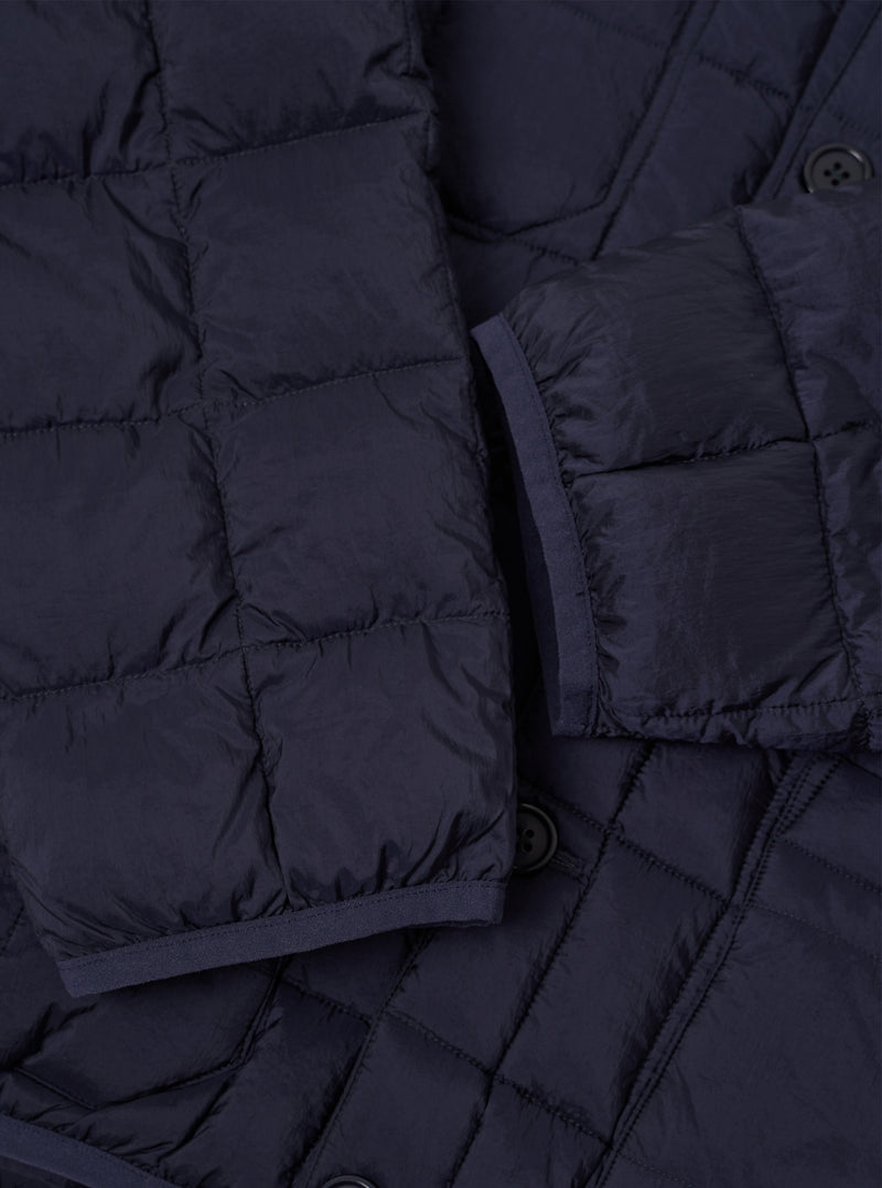 TAION x Universal Works Navy Nylon Soft Shell Down Cardigan