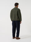 TAION x Universal Works Olive Nylon Soft Shell Down Cardigan