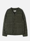 TAION x Universal Works Olive Nylon Soft Shell Down Cardigan
