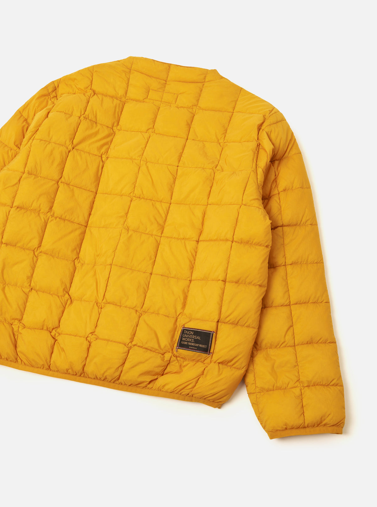 TAION x Universal Works Yellow Nylon Soft Shell Down Cardigan