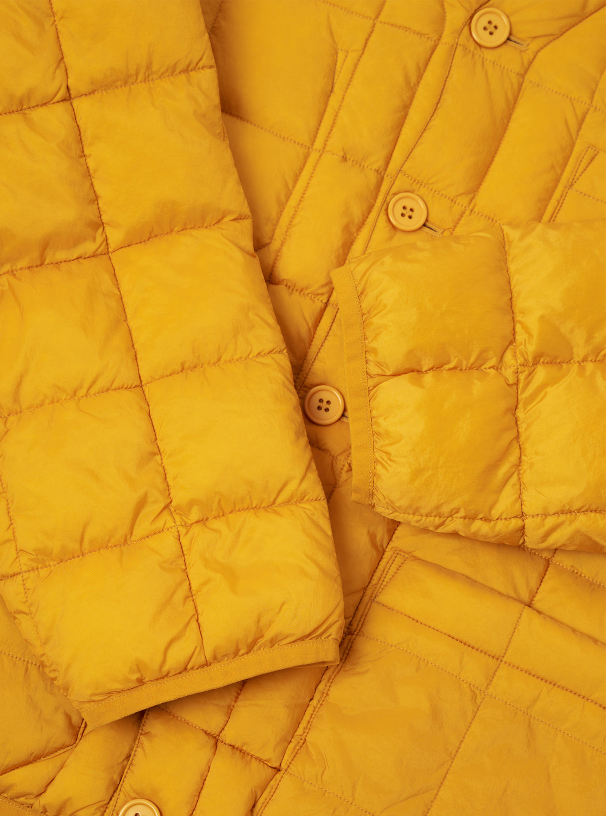 TAION x Universal Works Yellow Nylon Soft Shell Down Cardigan
