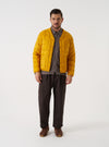 TAION x Universal Works Yellow Nylon Soft Shell Down Cardigan