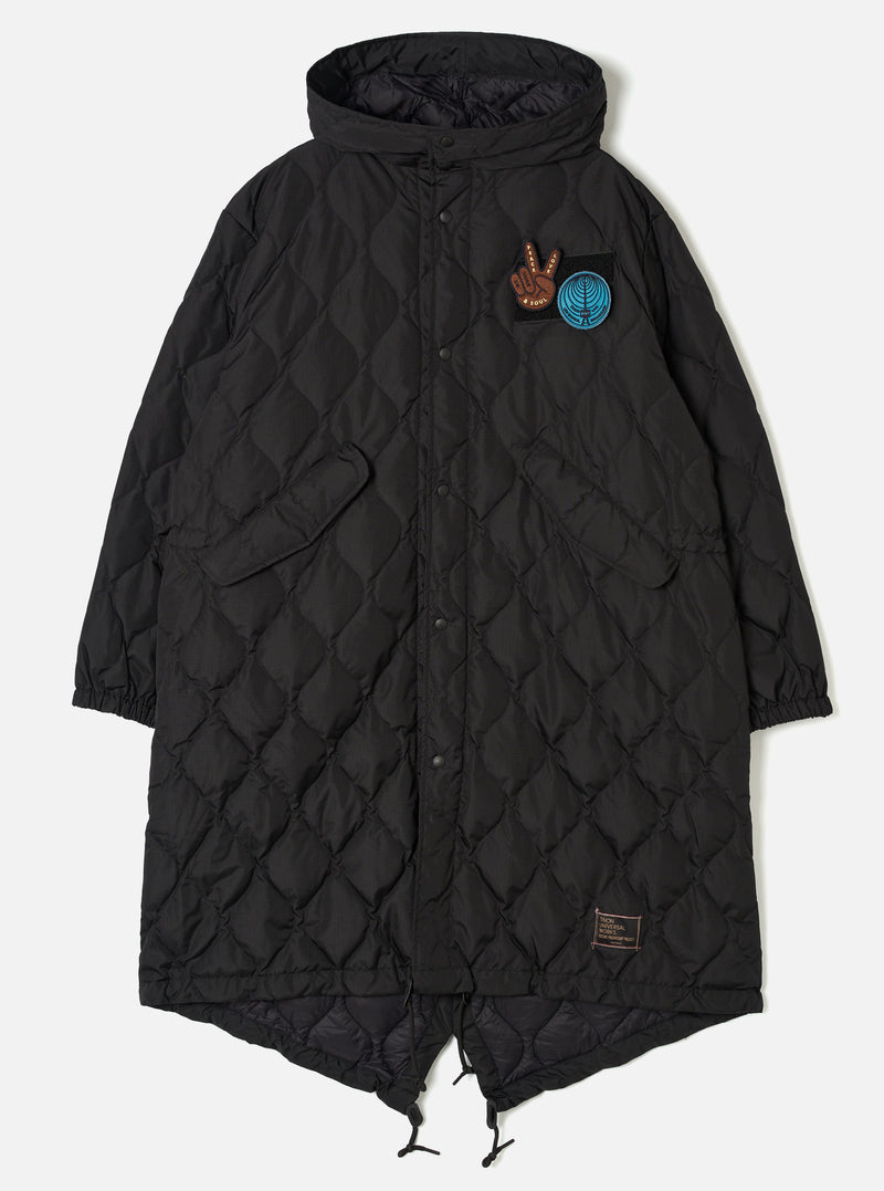 TAION x Universal Works Black Military Hard Shell Down Mod Parka