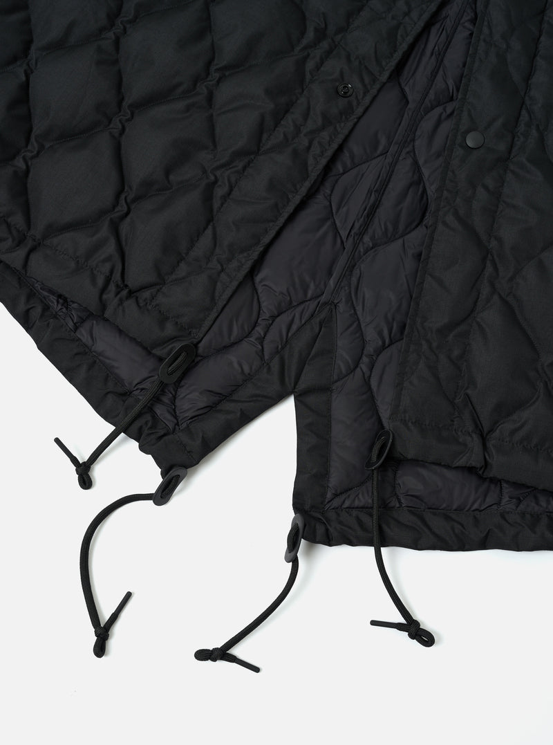 TAION x Universal Works Black Military Hard Shell Down Mod Parka