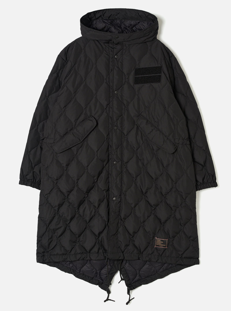 TAION x Universal Works Black Military Hard Shell Down Mod Parka