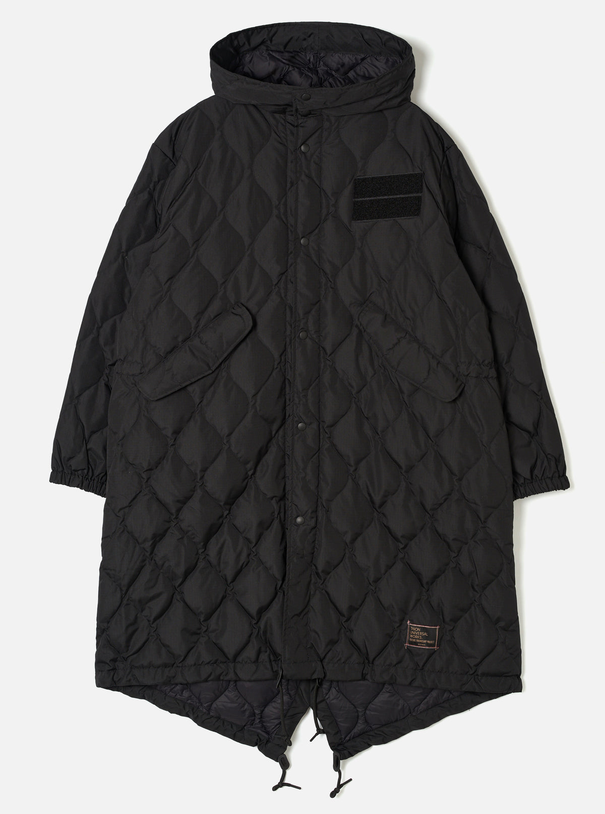 TAION x Universal Works Black Military Hard Shell Down Mod Parka