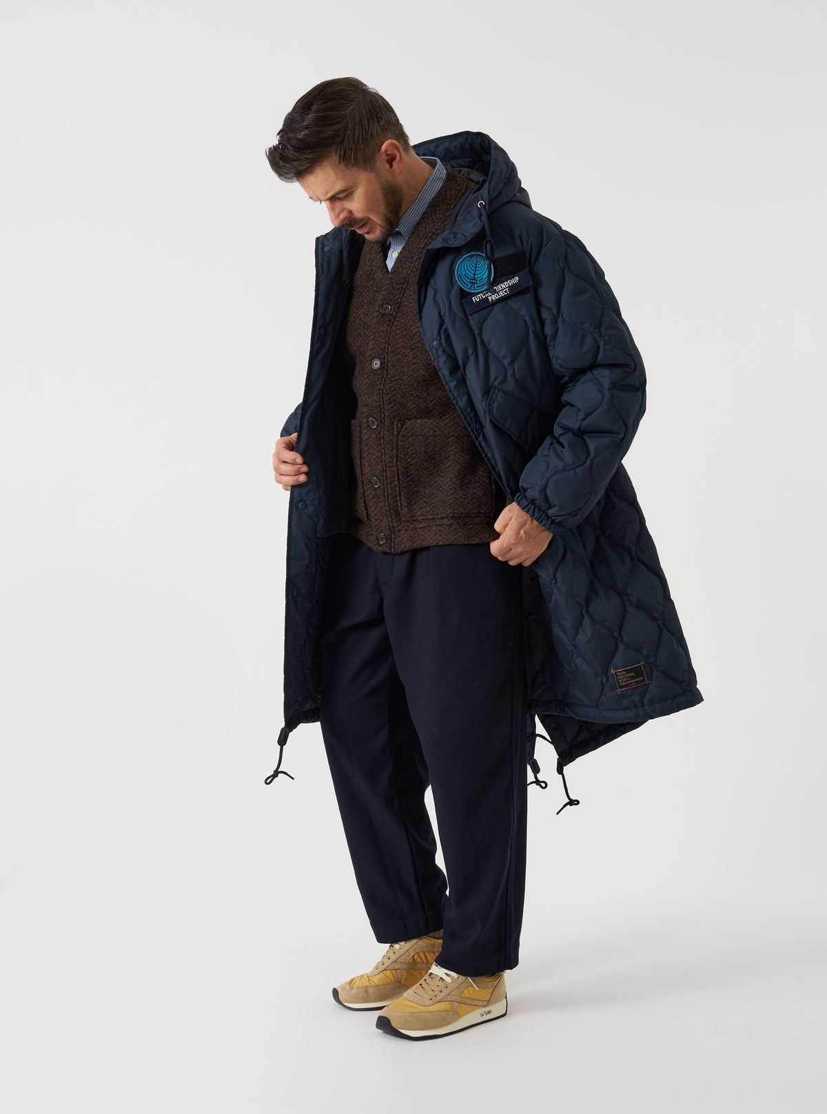 TAION x Universal Works Dark Navy Military Hard Shell Down Mod Parka
