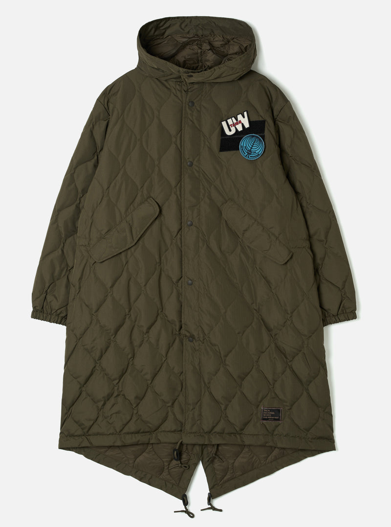 TAION x Universal Works Dark Olive Military Hard Shell Down Mod Parka