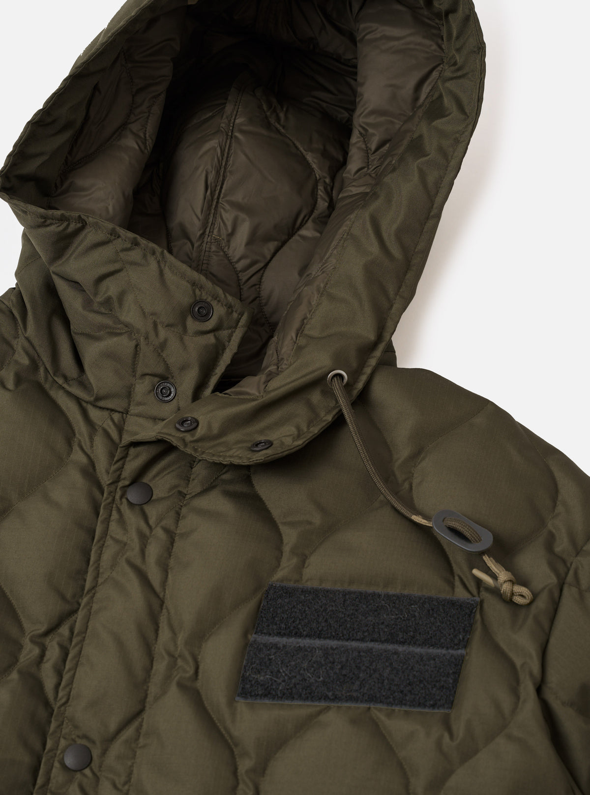 TAION x Universal Works Dark Olive Military Hard Shell Down Mod Parka