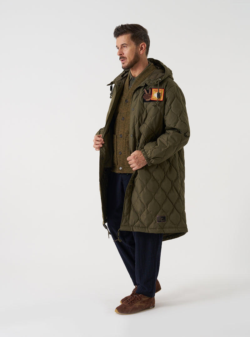 TAION x Universal Works Dark Olive Military Hard Shell Down Mod Parka