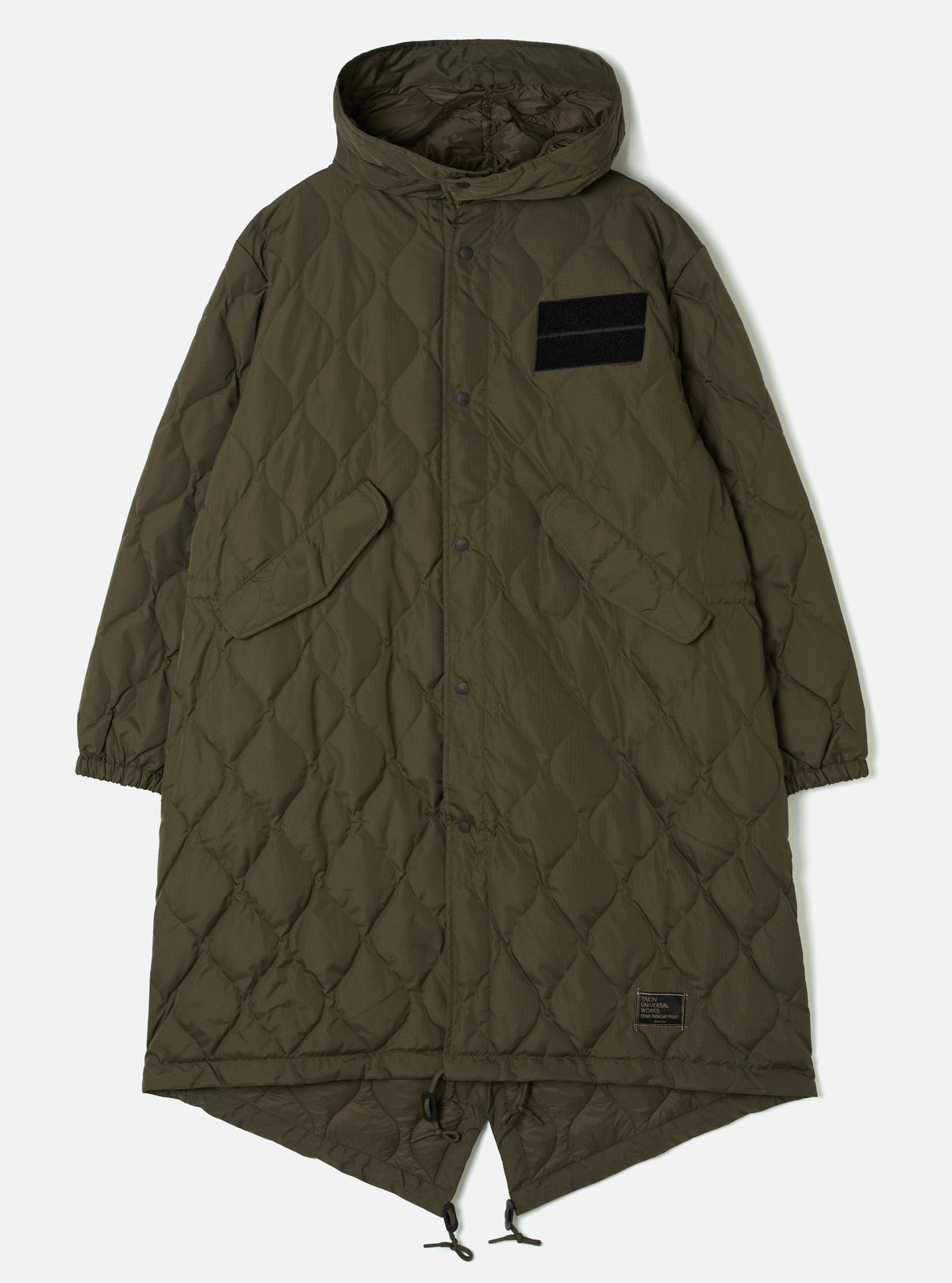 TAION x Universal Works Dark Olive Military Hard Shell Down Mod Parka