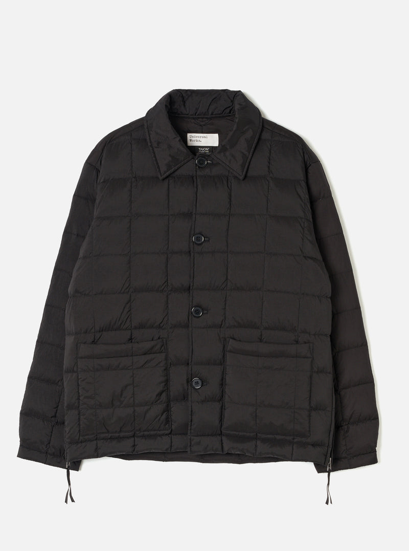 TAION x Universal Works Black Nylon Soft Shell Down Rams Jacket