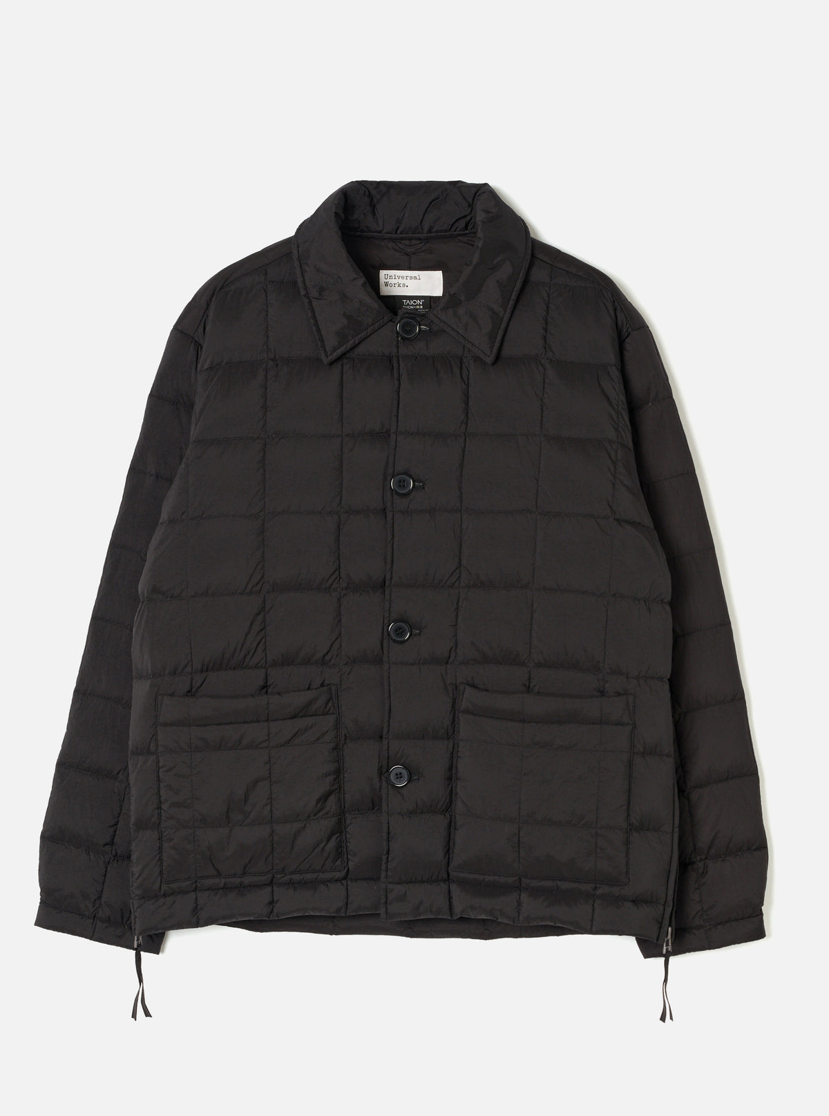 TAION x Universal Works Black Nylon Soft Shell Down Rams Jacket