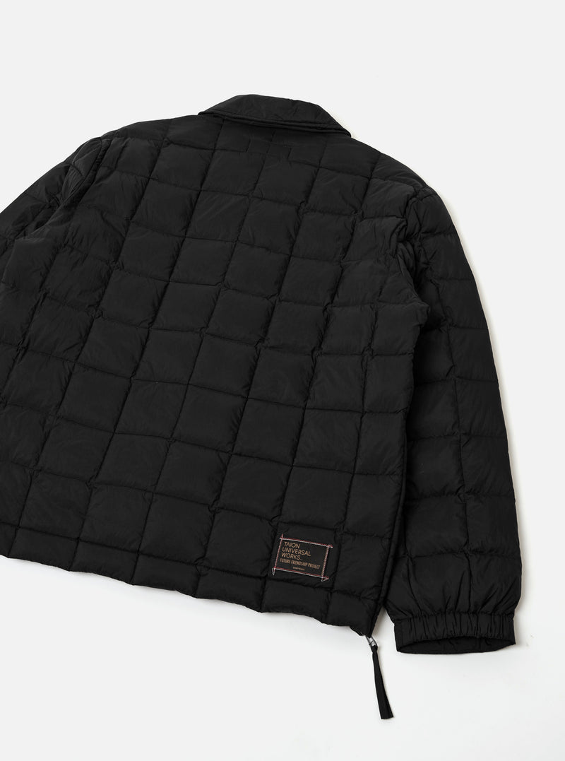 TAION x Universal Works Black Nylon Soft Shell Down Rams Jacket