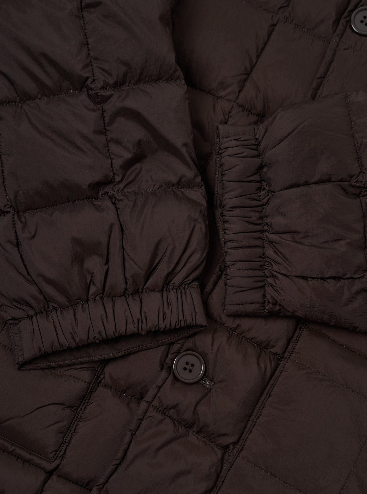 TAION x Universal Works Brown Nylon Soft Shell Down Rams Jacket