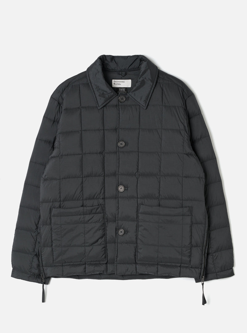 TAION x Universal Works Charcoal Nylon Soft Shell Down Rams Jacket