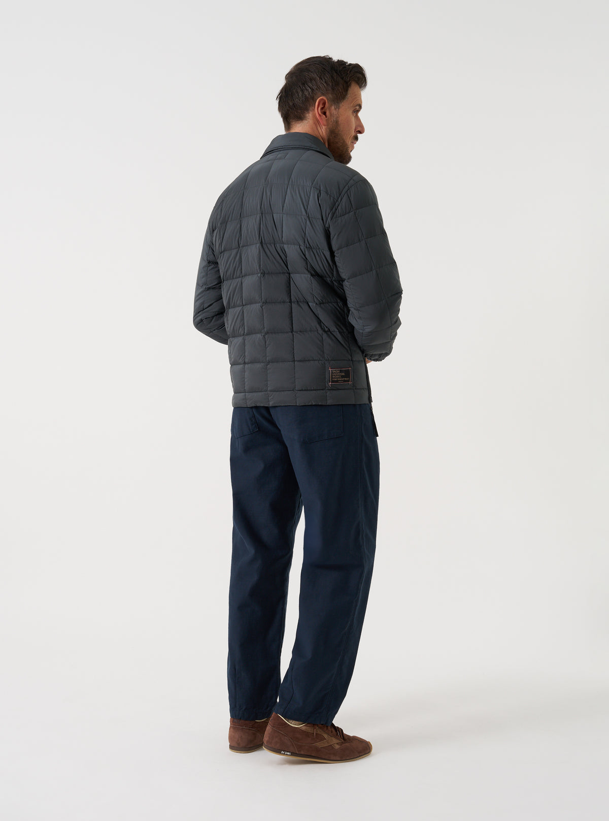 TAION x Universal Works Charcoal Nylon Soft Shell Down Rams Jacket