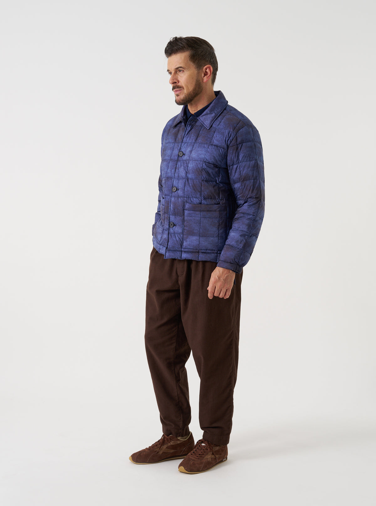 TAION x Universal Works Cloud Camo Nylon Soft Shell Down Rams Jacket