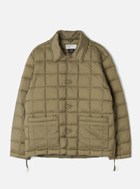 TAION x Universal Works Green Nylon Soft Shell Down Rams Jacket