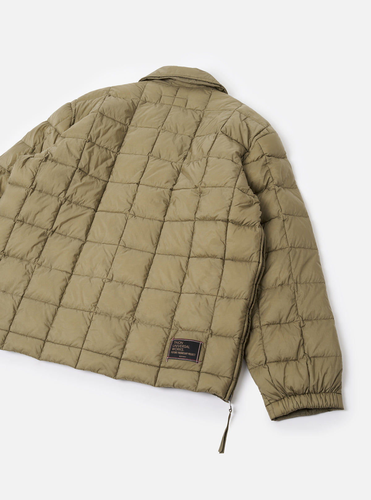 TAION x Universal Works Green Nylon Soft Shell Down Rams Jacket