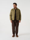 TAION x Universal Works Green Nylon Soft Shell Down Rams Jacket