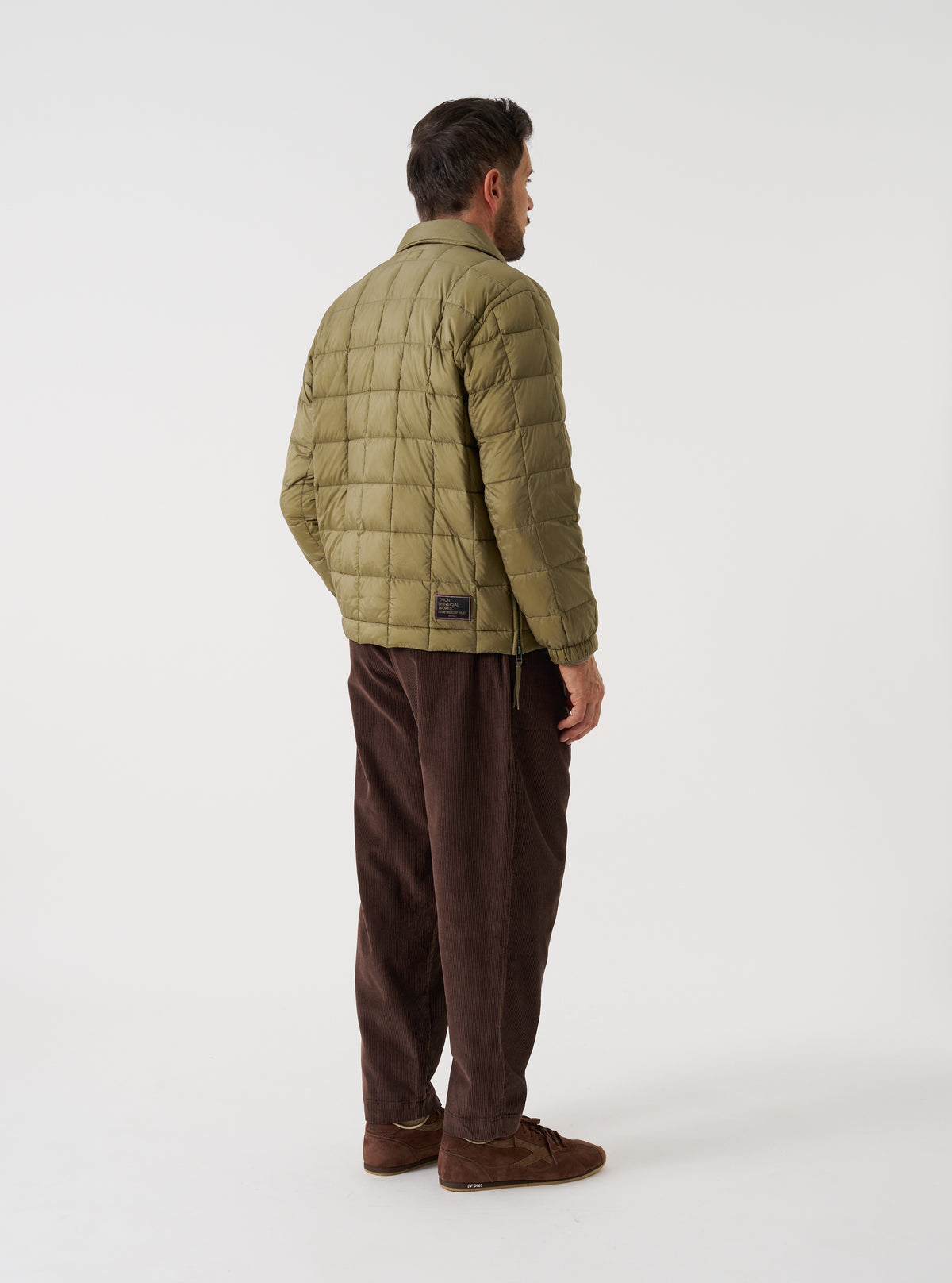 TAION x Universal Works Green Nylon Soft Shell Down Rams Jacket