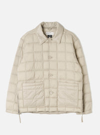 TAION x Universal Works Ice Grey Nylon Soft Shell Down Rams Jacket