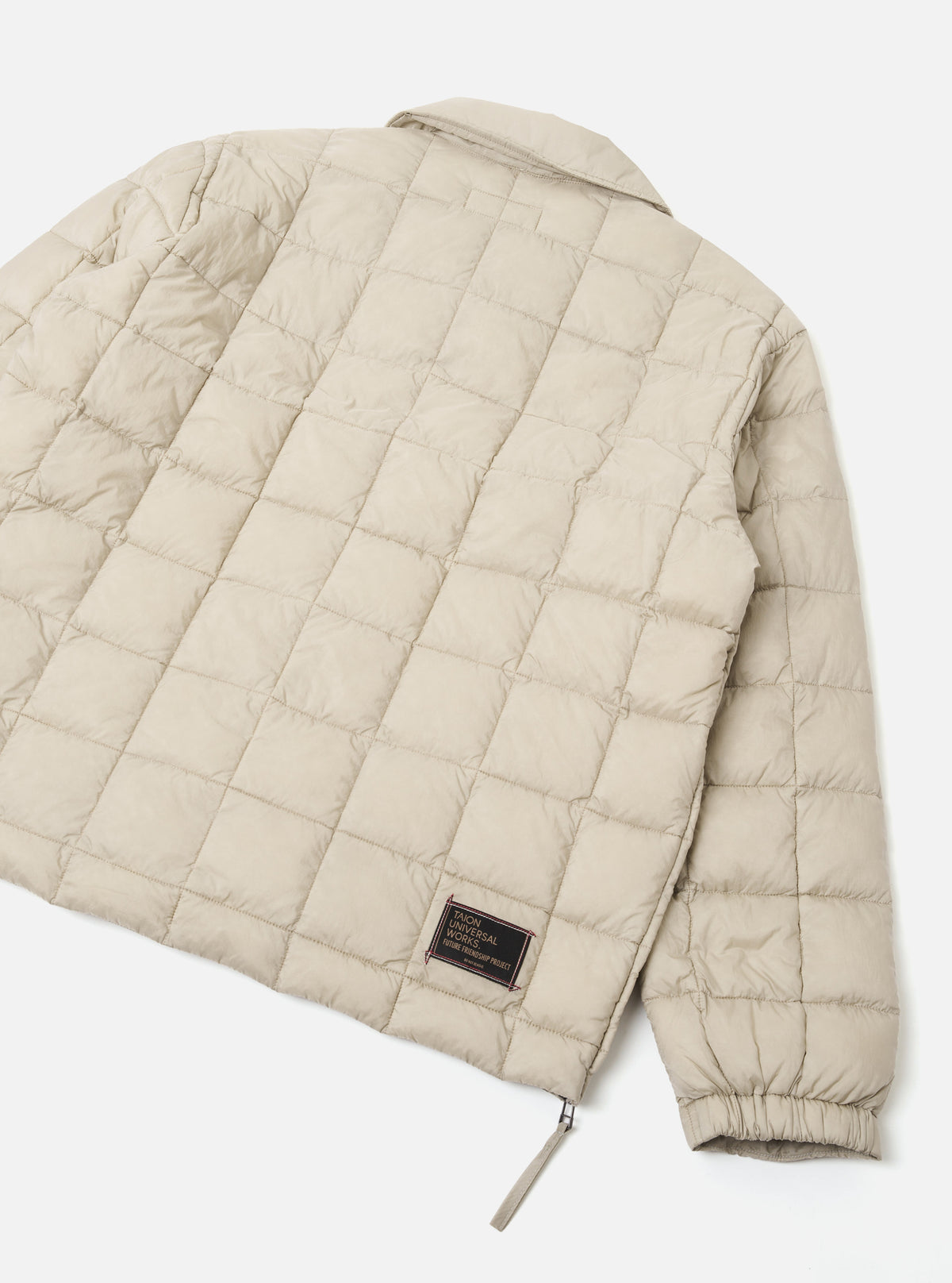 TAION x Universal Works Ice Grey Nylon Soft Shell Down Rams Jacket