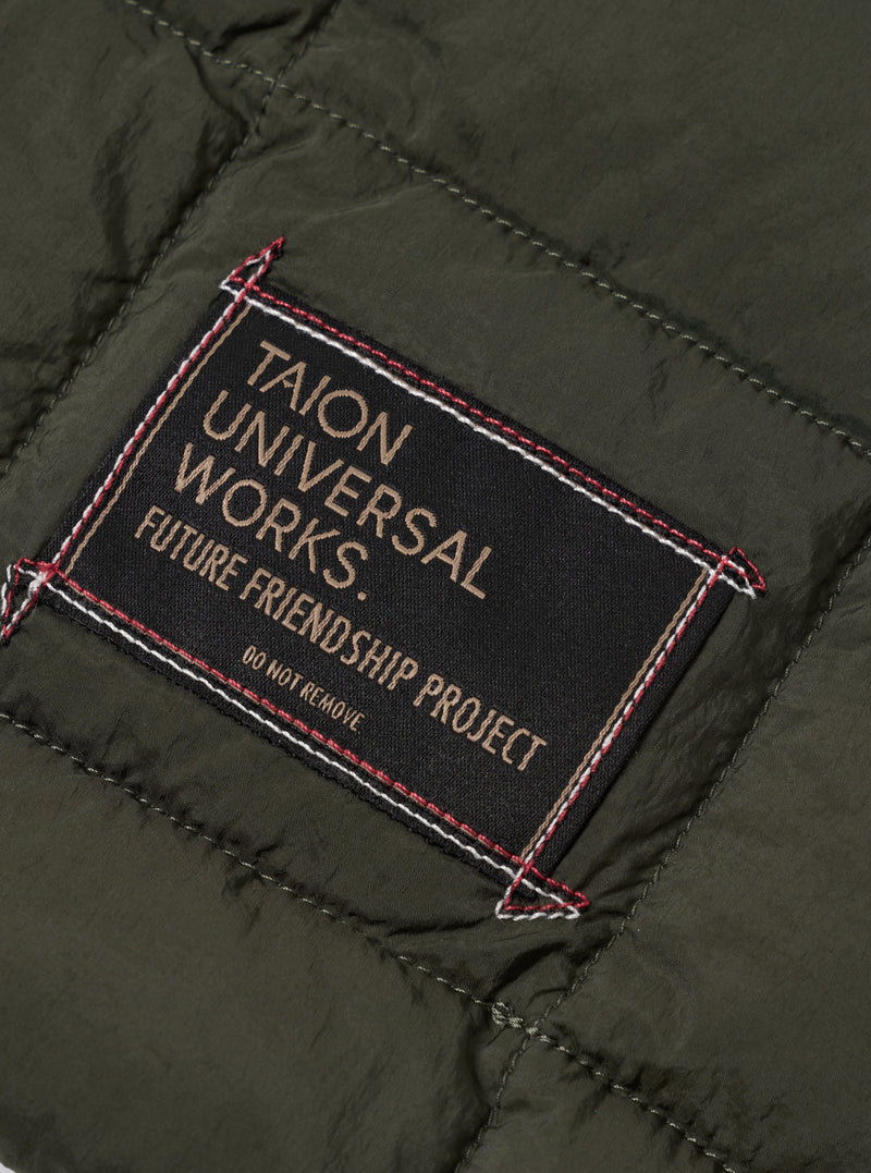 TAION x Universal Works Olive Nylon Soft Shell Down Rams Jacket