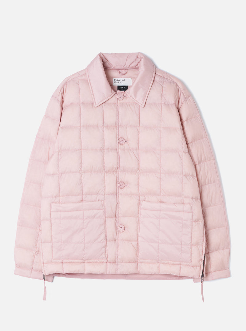TAION x Universal Works Pink Nylon Soft Shell Down Rams Jacket