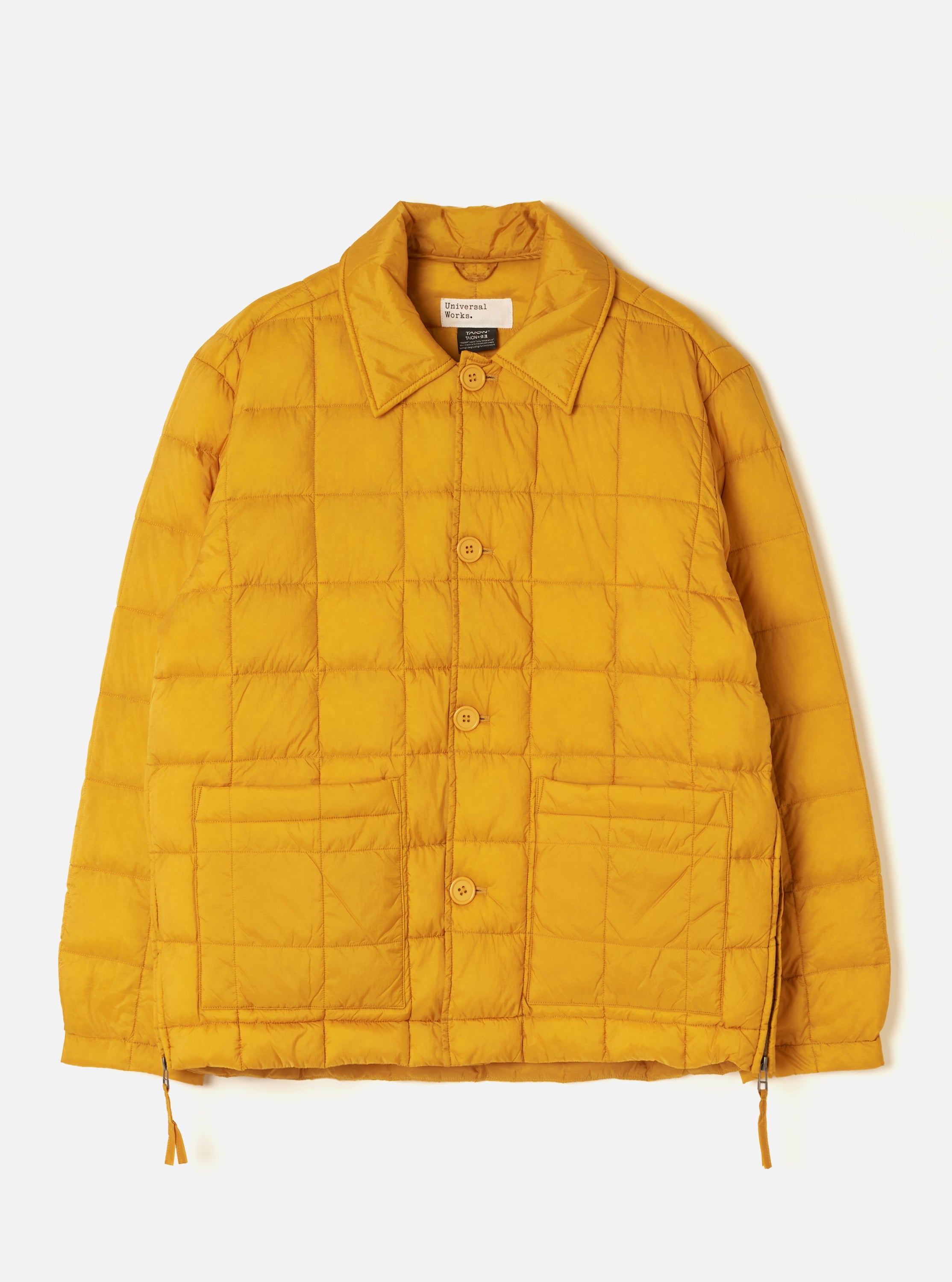 【Woolrich】シェルドシンチラジャケット XL レモンイエロー USA製 Men's Yellow Nylon Soft Shell Down Rams Jacket – Universal Works