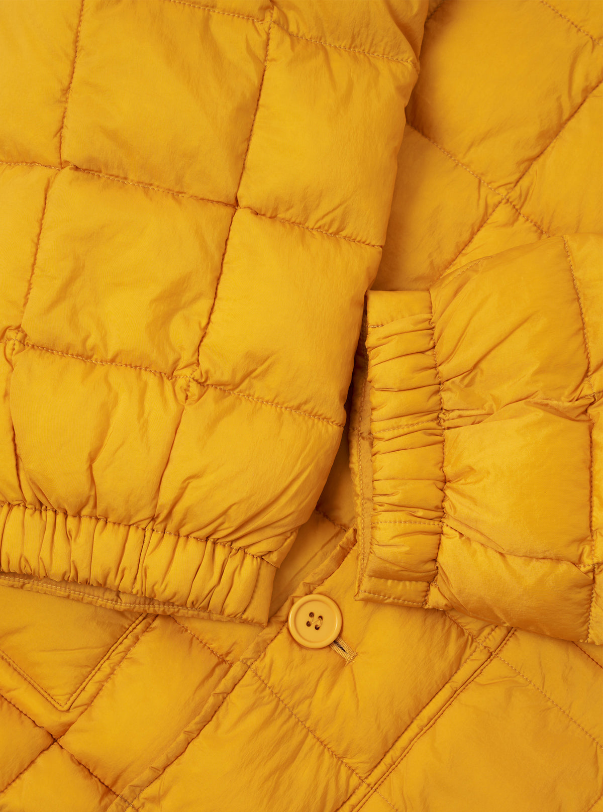 TAION x Universal Works Yellow Nylon Soft Shell Down Rams Jacket